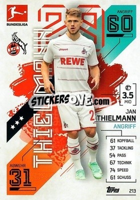 Sticker Jan Thielmann - German Fussball Bundesliga 2021-2022. Match Attax - Topps