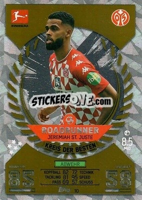 Sticker Jeremiah St. Juste - German Fussball Bundesliga 2021-2022. Match Attax - Topps