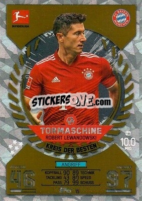 Sticker Robert Lewandowski - German Fussball Bundesliga 2021-2022. Match Attax - Topps