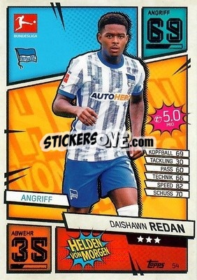 Figurina Daishawn Redan - German Fussball Bundesliga 2021-2022. Match Attax - Topps