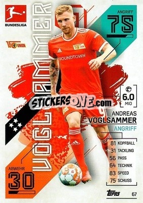 Figurina Andreas Voglsammer - German Fussball Bundesliga 2021-2022. Match Attax - Topps