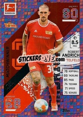 Figurina Robert Andrich - German Fussball Bundesliga 2021-2022. Match Attax - Topps