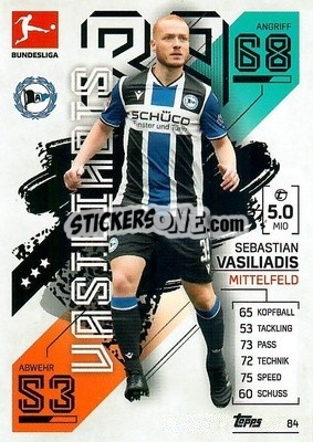Sticker Sebastian Vasiliadis - German Fussball Bundesliga 2021-2022. Match Attax - Topps