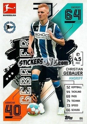Sticker Christian Gebauer - German Fussball Bundesliga 2021-2022. Match Attax - Topps