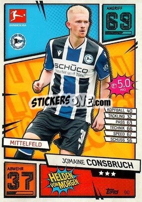 Figurina Jomaine Consbruch - German Fussball Bundesliga 2021-2022. Match Attax - Topps