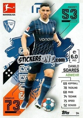 Sticker Danilo Soares - German Fussball Bundesliga 2021-2022. Match Attax - Topps