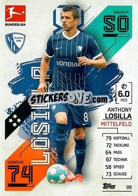 Sticker Anthony Losilla - German Fussball Bundesliga 2021-2022. Match Attax - Topps