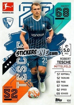 Sticker Robert Tesche - German Fussball Bundesliga 2021-2022. Match Attax - Topps