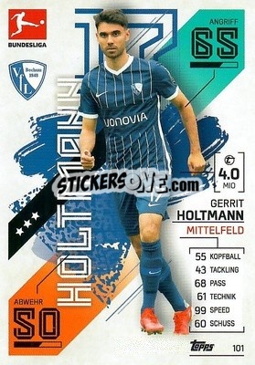 Sticker Gerrit Holtmann - German Fussball Bundesliga 2021-2022. Match Attax - Topps