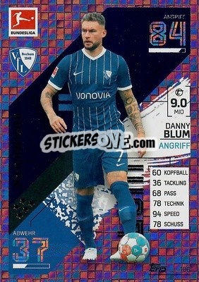 Sticker Danny Blum - German Fussball Bundesliga 2021-2022. Match Attax - Topps