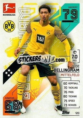 Cromo Jude Bellingham - German Fussball Bundesliga 2021-2022. Match Attax - Topps