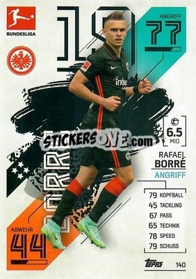 Figurina Rafael Borrè - German Fussball Bundesliga 2021-2022. Match Attax - Topps