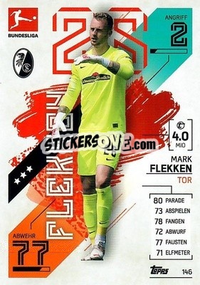 Figurina Mark Flekken - German Fussball Bundesliga 2021-2022. Match Attax - Topps