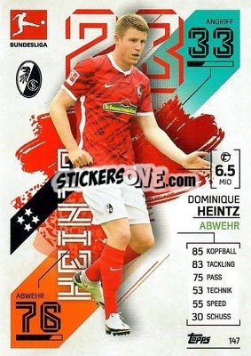 Cromo Dominique Heintz - German Fussball Bundesliga 2021-2022. Match Attax - Topps