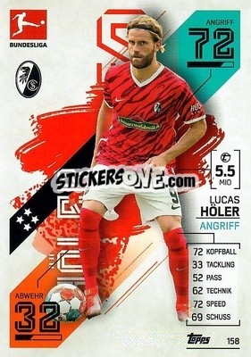 Sticker Lucas H鰈er - German Fussball Bundesliga 2021-2022. Match Attax - Topps