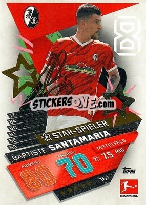 Sticker Baptiste Santamaria - German Fussball Bundesliga 2021-2022. Match Attax - Topps