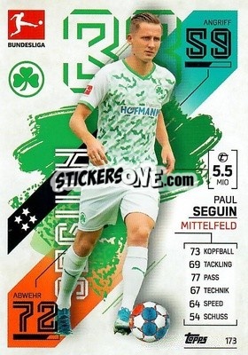 Figurina Paul Seguin - German Fussball Bundesliga 2021-2022. Match Attax - Topps