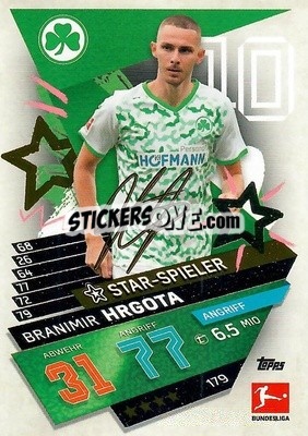 Sticker Branimir Hrgota - German Fussball Bundesliga 2021-2022. Match Attax - Topps