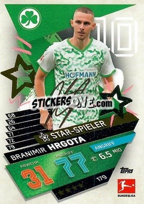 Figurina Branimir Hrgota - German Fussball Bundesliga 2021-2022. Match Attax - Topps