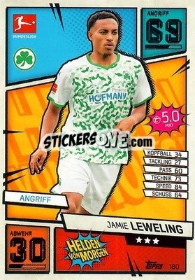 Sticker Jamie Leweling - German Fussball Bundesliga 2021-2022. Match Attax - Topps