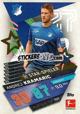 Sticker Andrej Kramaric - German Fussball Bundesliga 2021-2022. Match Attax - Topps