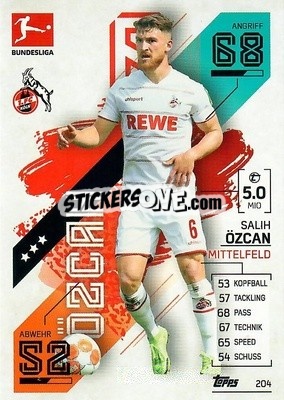 Sticker Salih 謟can - German Fussball Bundesliga 2021-2022. Match Attax - Topps