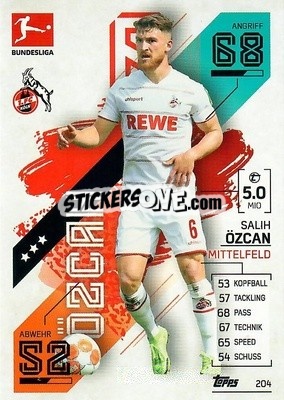 Cromo Salih 謟can - German Fussball Bundesliga 2021-2022. Match Attax - Topps