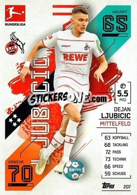 Cromo Dejan Ljubicic - German Fussball Bundesliga 2021-2022. Match Attax - Topps