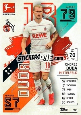 Sticker Ondrej Duda - German Fussball Bundesliga 2021-2022. Match Attax - Topps