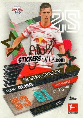 Sticker Dani Olmo - German Fussball Bundesliga 2021-2022. Match Attax - Topps