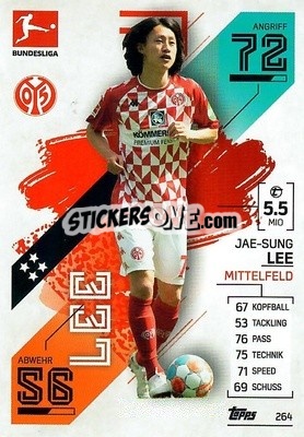 Cromo Jae-sung Lee - German Fussball Bundesliga 2021-2022. Match Attax - Topps