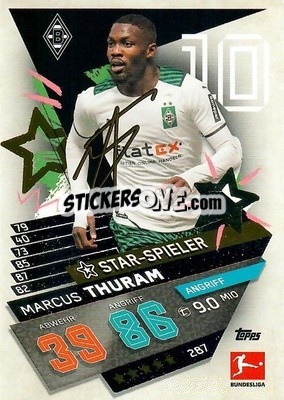 Sticker Marcus Thuram - German Fussball Bundesliga 2021-2022. Match Attax - Topps