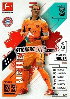 Figurina Manuel Neuer - German Fussball Bundesliga 2021-2022. Match Attax - Topps