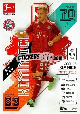 Cromo Joshua Kimmich - German Fussball Bundesliga 2021-2022. Match Attax - Topps