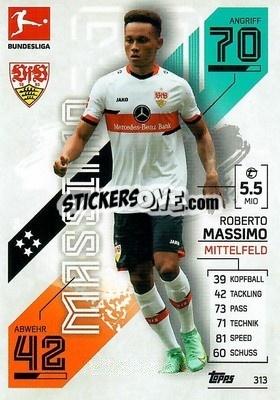 Sticker Roberto Massimo - German Fussball Bundesliga 2021-2022. Match Attax - Topps