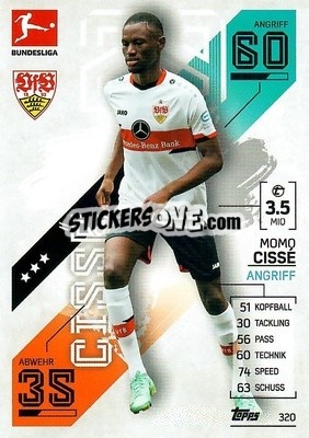 Figurina Momo Cissè - German Fussball Bundesliga 2021-2022. Match Attax - Topps