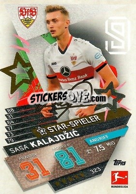 Sticker Saša Kalajdžic - German Fussball Bundesliga 2021-2022. Match Attax - Topps