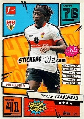 Sticker Tanguy Coulibaly - German Fussball Bundesliga 2021-2022. Match Attax - Topps