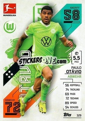 Sticker Paulo Ot醰io - German Fussball Bundesliga 2021-2022. Match Attax - Topps