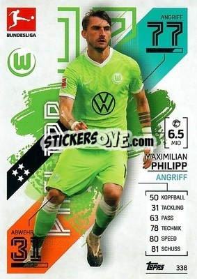 Figurina Maximilian Philipp - German Fussball Bundesliga 2021-2022. Match Attax - Topps