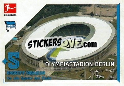 Sticker Olympiastadion - German Fussball Bundesliga 2021-2022. Match Attax n. 344 - Topps