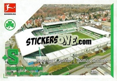 Cromo Sportpark Ronhof | Thomas Sommer - German Fussball Bundesliga 2021-2022. Match Attax - Topps