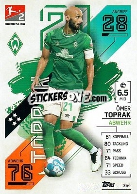 Sticker 謒er Toprak - German Fussball Bundesliga 2021-2022. Match Attax - Topps