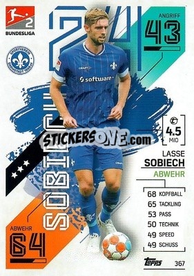 Sticker Lasse Sobiech - German Fussball Bundesliga 2021-2022. Match Attax - Topps