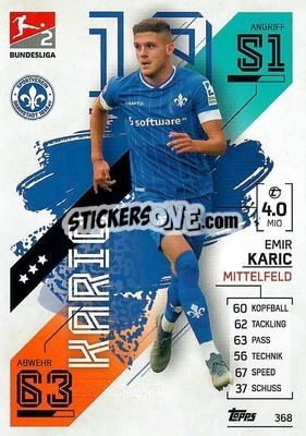 Sticker Emir Karic - German Fussball Bundesliga 2021-2022. Match Attax - Topps