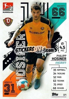 Sticker Philipp Hosiner - German Fussball Bundesliga 2021-2022. Match Attax - Topps