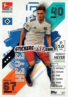 Sticker Moritz Heyer - German Fussball Bundesliga 2021-2022. Match Attax - Topps