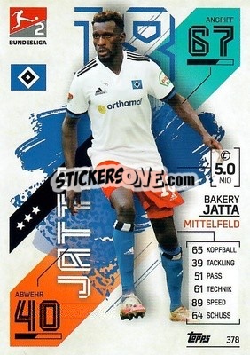 Sticker Bakery Jatta - German Fussball Bundesliga 2021-2022. Match Attax - Topps