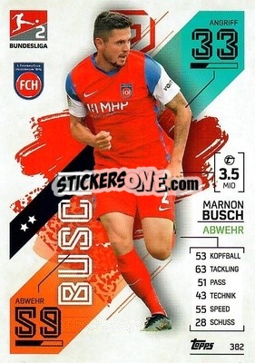 Figurina Marnon Busch - German Fussball Bundesliga 2021-2022. Match Attax - Topps