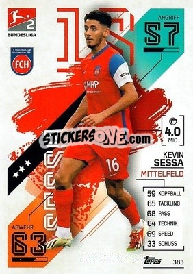 Sticker Kevin Sessa - German Fussball Bundesliga 2021-2022. Match Attax - Topps
